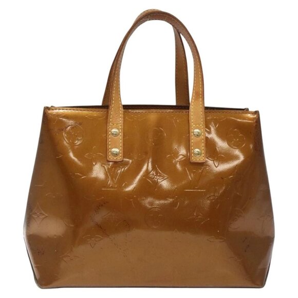 LOUIS VUITTON Monogram Vernis Reade PM Hand Bag Bronze - Picture 10 of 15